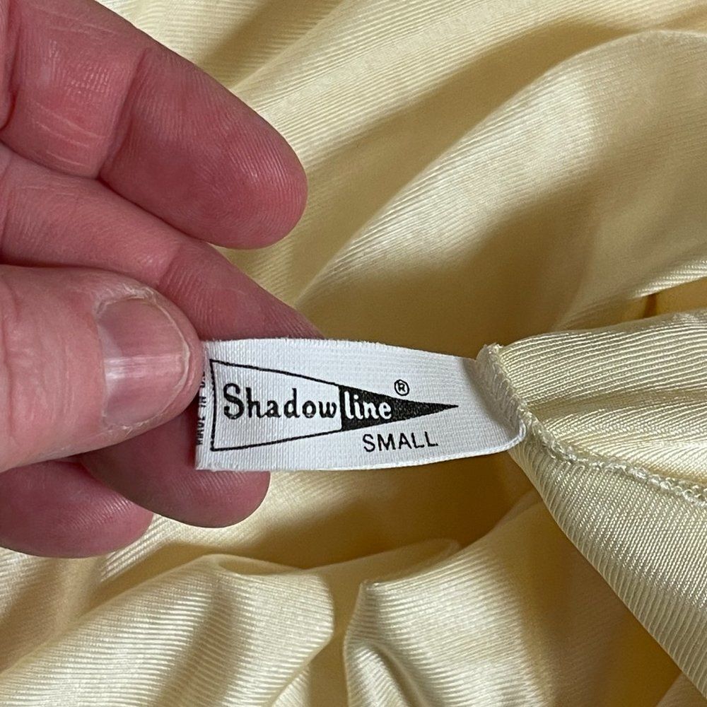 Vintage Yellow Shadowline Maxi Lace Nightgown Slip Small - Picture 8 of 10